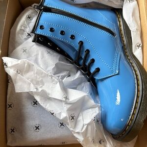 Dr Martens girls brand new Mid Blue boots